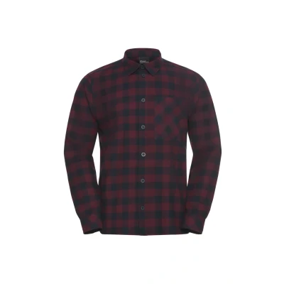 Abbildung von Jack Wolfskin LITE Hemd, Herren, Größe: Medium, Check amaranth