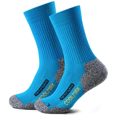 Abbildung von Piarini 2 Paar Coolmax Wandersocken Outdoorsocken Funktionssocken lang petrol 35 38