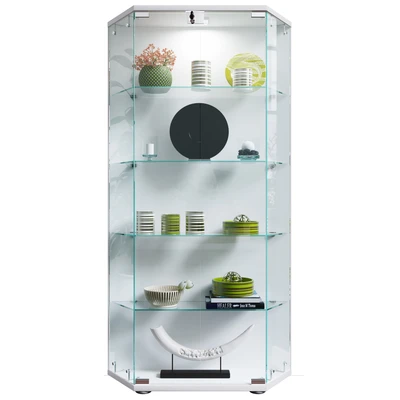 Abbildung von VCM Standvitrine "Holz Glas Stand Vitrine Sammelvitrine Cenila L" 1 Stk. tlg.