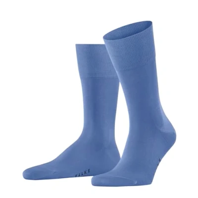 Abbildung von FALKE Herren Tiago M So nachhaltige Fil D&#039;Ecosse Baumwolle einfarbig Socken, Blau Water 6550, 41 42