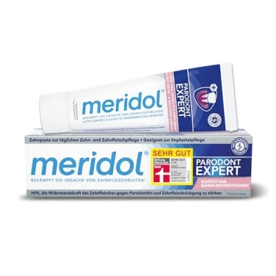 Abbildung von Meridol Parodont Expert Zahnpasta bei Parodontitis und Zahnfleis