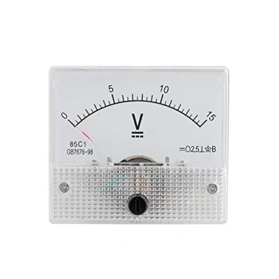 Abbildung von Tbest Voltmeter 12V Analog,Analog Voltmeter,Dc Spannungsmesser,Dc Analog 85C1 Current Voltage 2.5 Accuracy Panel (Druckmessung 0 15V)