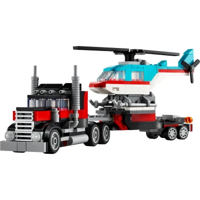 Abbildung von LEGO Creator 31146 Tieflader mit Hubschrauber