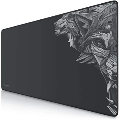 Abbildung von Titanwolf XXL Speed Gaming Mauspad 900 x 400mm Mousepad Tischunterlage Large Size mit Motiv verbessert Präzision und Geschwindigkeit rutschfest strapazierfähig