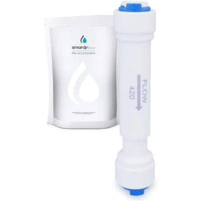 Abbildung von smardy Durchflussbegrenzer 420CC Flow Restrictor für 1/4&quot; (6,35mm) Wasserschlauch Osmoseanlagen Umkehrosmose Wasserfilter Kühlschrank Side by