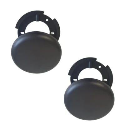 Abbildung von 2 Stück Abzweigdose schwarz Deckendose Verteilerdose Baldachin Anschlussdose Verteilerbaldachin Federdeckel superflach, Ø 100mm /Höhe 1,5 cm (2x schwarz)