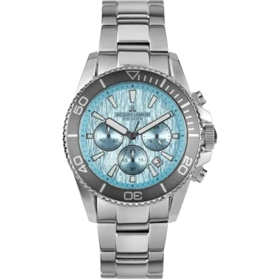 Abbildung von Jacques Lemans Liverpool Diver Chronograph, Herren, Größe: One Size, Light blue