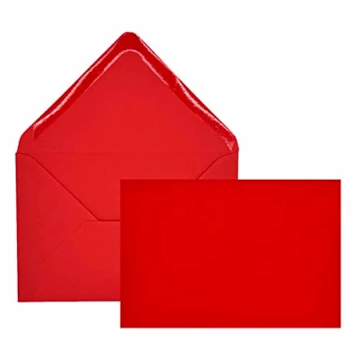 Abbildung von Edition Seidel 25 Premium Briefumschläge Umschläge Kuvert farbig Format ähnlich B6 12,0 x 17,5 cm 80 g/m² (Rot, Stück/Pieces/Pièce)