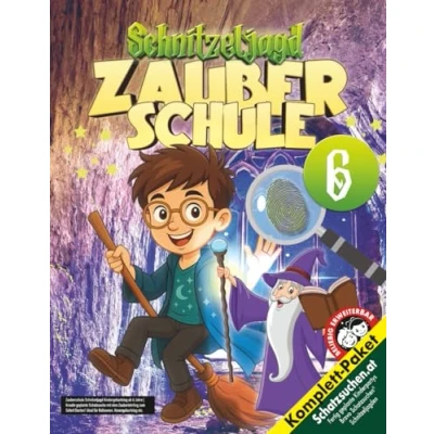 Abbildung von Zauberschule Schnitzeljagd Kindergeburtstag ab 6 Jahre: Kreativ geplante Schatzsuche mit dem Zauberlehrling zum Sofort Starten! Ideal für Halloween, Hexengeburtstag etc. (Bravo Schatzsuche)