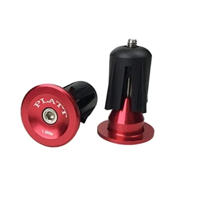 Abbildung von PLATT Fahrrad Lenkerstopfen Aluminium Lenker Endkappen Bar End Plugs für Fahrrad,MTB, Rennrad (1 Paar,Rot)