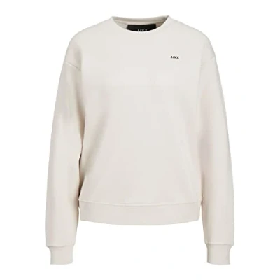 Abbildung von Jack &amp; Jones Damen Jxabbie Ls Rel Every Brush Crew Noos Sweatshirt, Moonbeam/Print:Black JJXX Logo, S