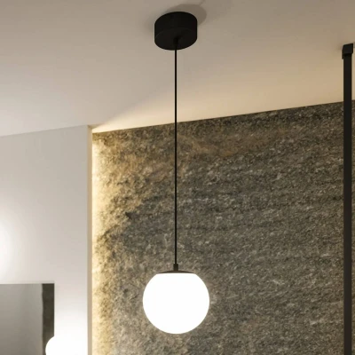 Abbildung von Paulmann LED Pendelleuchte »Selection Bathroom Gove IP44 9W 3000K Satin, Glas/Metall«, 1 flammig