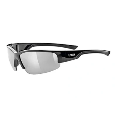 Abbildung von uvex sportstyle 215 Sportbrille für Damen und Herren verspiegelt druckfreier &amp; perfekter Halt black/silver one size