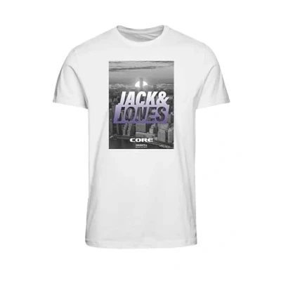 Abbildung von JACK &amp; JONES T Shirt Herren, Orange Weiß Violett, L