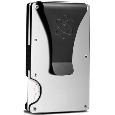 Abbildung von ROSSM Geldbörse Herren mit RFID Schutz Kartenetui aus Kohlefaser und Metall Geldklammer Gummiband Geldbeutel Slim Wallet for Men