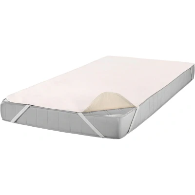 Abbildung von SETEX Kalmuck Matratzenschutz, 180 x 200 cm großer Matratzenschoner, Eckgummis, 100 % Baumwolle, Classic, Rohweiß, Natur, Naturfarben