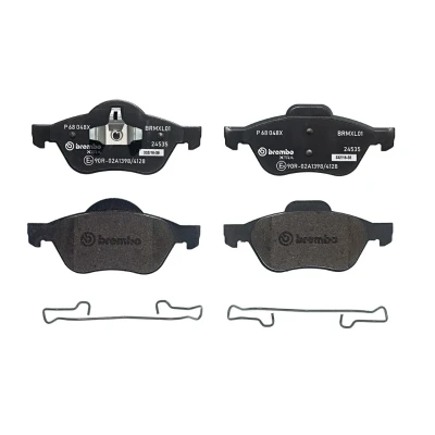 Abbildung von BREMBO P 68 048X Bremsbelagsatz exkl. Verschleißwarnkontakt mit Zubehör RENAULT: SCENIC 2, MEGANE CLIO 3