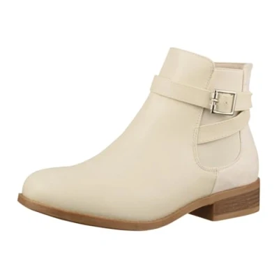 Abbildung von Elara Cowboy/Bikerstiefelette, Damen, Größe: 41, Beige Schuhe
