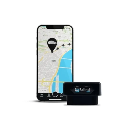 Abbildung von SALIND GPS Tracker Auto, Fahrzeuge und LKWs OBD2 Stecker Peilsender Auto mit Ortung Diebstahlschutz für Online weltweit Echtzeit Tracking App (für IOS Android)