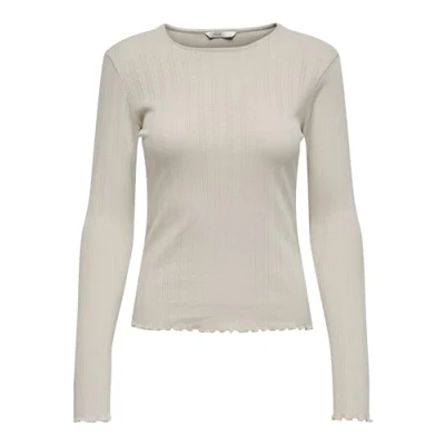 Abbildung von ONLY Damen Einfarbiges Langarm Shirt Basic Rundhals Rollkanten Top Longsleeve Oberteil ONLCARLOTTA