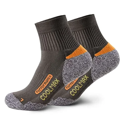 Abbildung von Piarini 2 Paar Coolmax Wandersocken Trekkingsocken Funktionssocken kurz taupe 47 50
