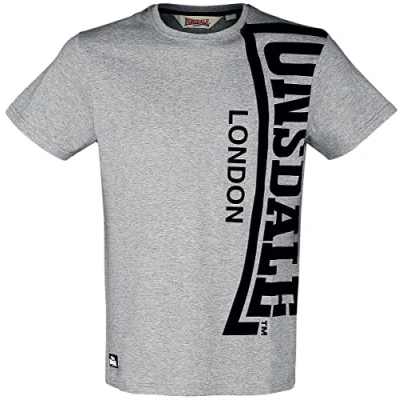 Abbildung von Lonsdale Holyrood Tshirt print, Herren, Größe: Large, Marl grey black