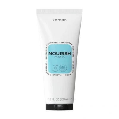 Abbildung von Kemon Nourish Mask, pflegende Maske für sprödes, trockenes und krauses Haar, auf Basis von Sheabutter, fördert die Entwirrbarkeit, weiches 200 ml
