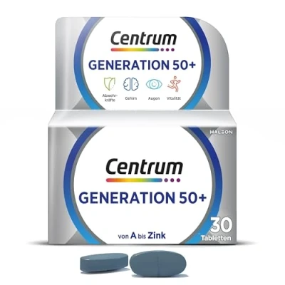 Abbildung von Centrum Generation 50+, 30 St. Hochwertiges Nahrungsergänzungsmittel für Best Ager zur täglichen Komplettversorgung mit Mikronährstoffen Verpackung kann variieren