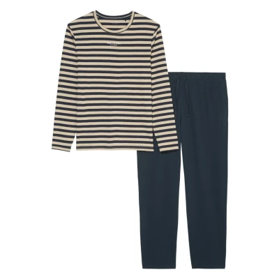 Abbildung von Marc O&#039;Polo Nachtwäsche Set Jonesboro cream dark navy, Herren, Größe: Small, navy