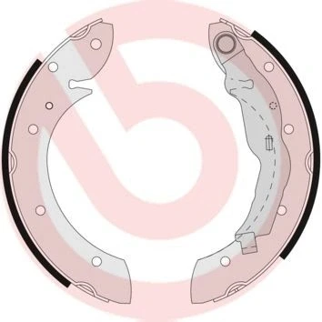 Abbildung von BREMBO S 68 521 Bremsbacken 229 42 mit Handbremshebel