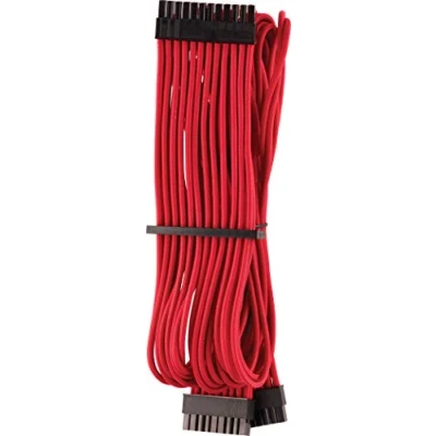 Abbildung von Corsair Premium Sleeved 24 pin Polig ATX Kabel Typ4 (Generation 4 Serie) Rot