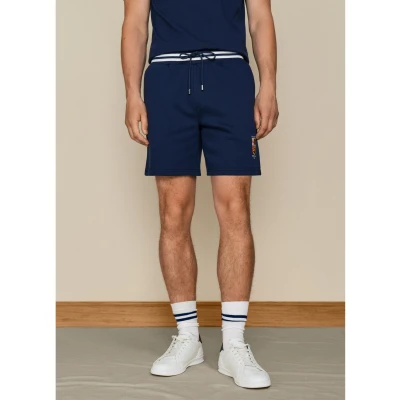 Abbildung von Hackett London für Herren. HM5800144 Kurze Sweatshorts in Marineblau (L), Lässig, Baumwolle