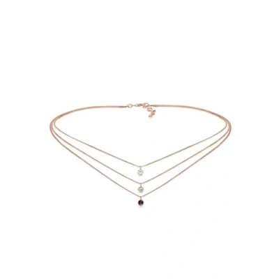 Abbildung von Elli Halskette Damen Choker Layer mit Kristallen in 925 Sterling Silber