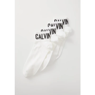 Abbildung von Calvin Klein Underwear MEN Quarter Ribbon LOGO 4 PACK Socken, Herren, Größe: One Size, White