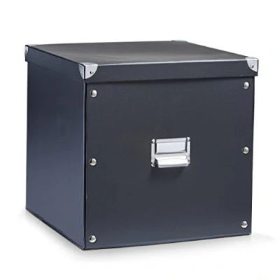 Abbildung von Zeller 17635 Aufbewahrungsbox, Pappe / 33.5 x 33 32, schwarz, 33,5 32 cm