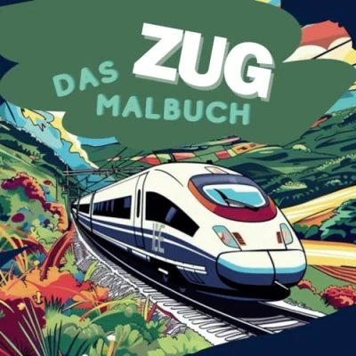Abbildung von Das Zug Malbuch Ausmalbuch mit verschiedenen Motiven für Kinder ab 5 Jahren