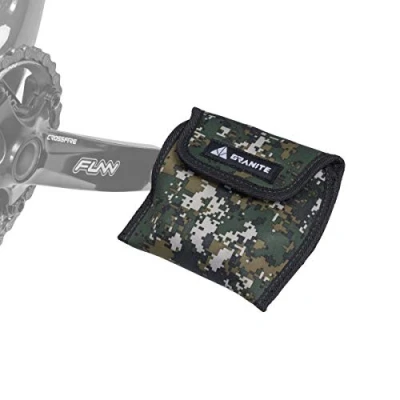 Abbildung von Granit Pita Fahrradpedalabdeckungen, 3 mm Dicke Neopren Pedalabdeckungen (Groß, Grünes Tarnmuster)