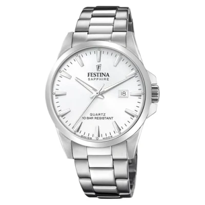 Abbildung von Festina Uhr Für Herren F20024/2 Swiss Made Silber Edelstahl Case SilberEdelstahl Band