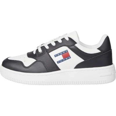 Abbildung von Tommy Jeans NEW Retro Basket Sneaker low, Damen, Größe: 40, Black Schuhe