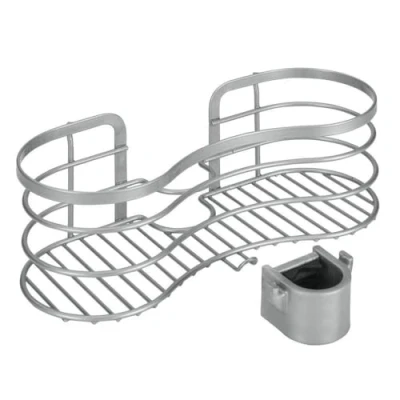 Abbildung von Metaltex Viva Duschkorb Duschablage, Metall, Edelstahloptik, 17 x 30 12 cm