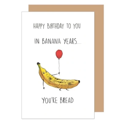 Abbildung von Edition Seidel Premium Geburtstagskarte mit Umschlag. Glückwunschkarte Grußkarte Karte Spruch Billet Geburtstag Happy Birthday Mann Frau Banane lustig Humor (G3579 SW024)