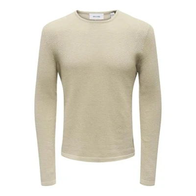 Abbildung von Only &amp; Sons Onspanter CREW Strickpullover, Herren, Größe: XXL, Beige
