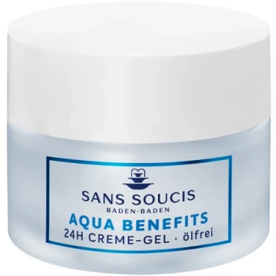 Abbildung von Sans Soucis Gesichtspflege 24h Creme Gel 50 ml Feuchtigkeitscreme für normale, ölige Haut + Mischhaut Skincare Pflege ölfreie Hautpflege Aqua Benefits
