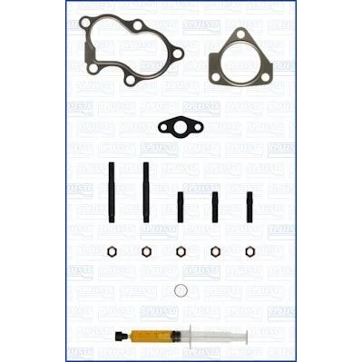 Abbildung von AJUSA JTC11014 Montagesatz, Lader with studs, syringe oil mit Dichtungen Montageanleitung