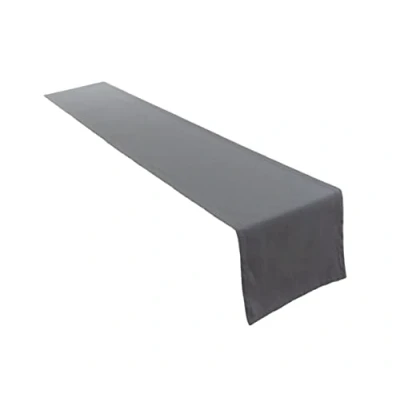 Abbildung von Lemos Home Hochwertiger Tischläufer Tischwäsche aus 100% Baumwolle Kollektion Konzept, Farbe &amp; Größe wählbar (Tischläufer 40x180cm, Basaltgrau)