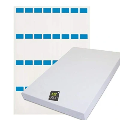 Abbildung von TE Office 32 Stück Kabel Aufkleber Label Etiketten Selbstklebend Kabelmarkierer Kabelkennzeichnung Kabelbeschrifter A4 Bogen 21x65mm Blau
