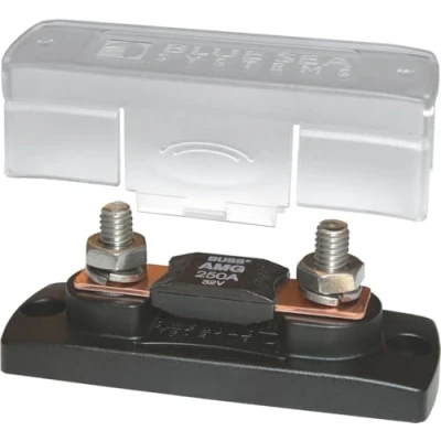 Abbildung von Blue Sea Systems 5001 MEGA/AMG Fuse Block with Cover, 100 300 Amp, 32V DC , 4.07&quot; x 1.5&quot;