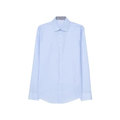 Abbildung von Seidensticker Herren Business Hemd Extra Slim Fit Bügelfrei Kent Kragen Langarm Patch 100% Baumwolle, Hellblau, 43 EU