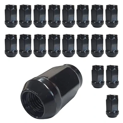 Abbildung von 20 Radmuttern schwarz Kegelbund geschlossen M12x1,25 HEX19 kompatibel mit Nissan, Subaru, Suzuki, Lada