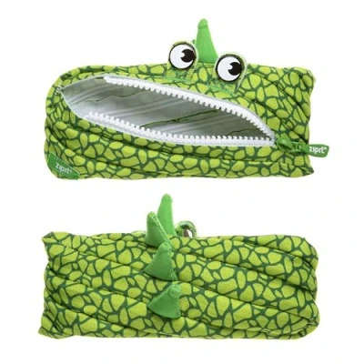 Abbildung von ZIPIT Dino Federmäppchen für Jungen Großes Mäppchen die Schule Monster Etui Kinder Federmappe Grün